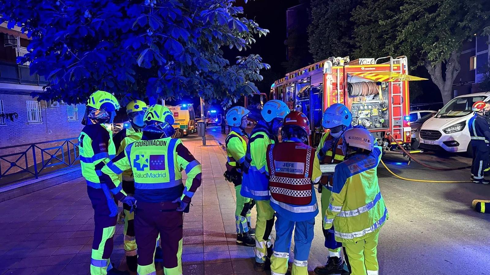 Un incendio en Getafe deja 18 heridos por intoxicación de humo