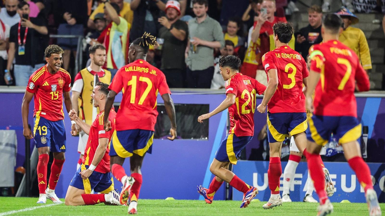 España avanza a cuartos de la Eurocopa tras vencer a Georgia 4-1