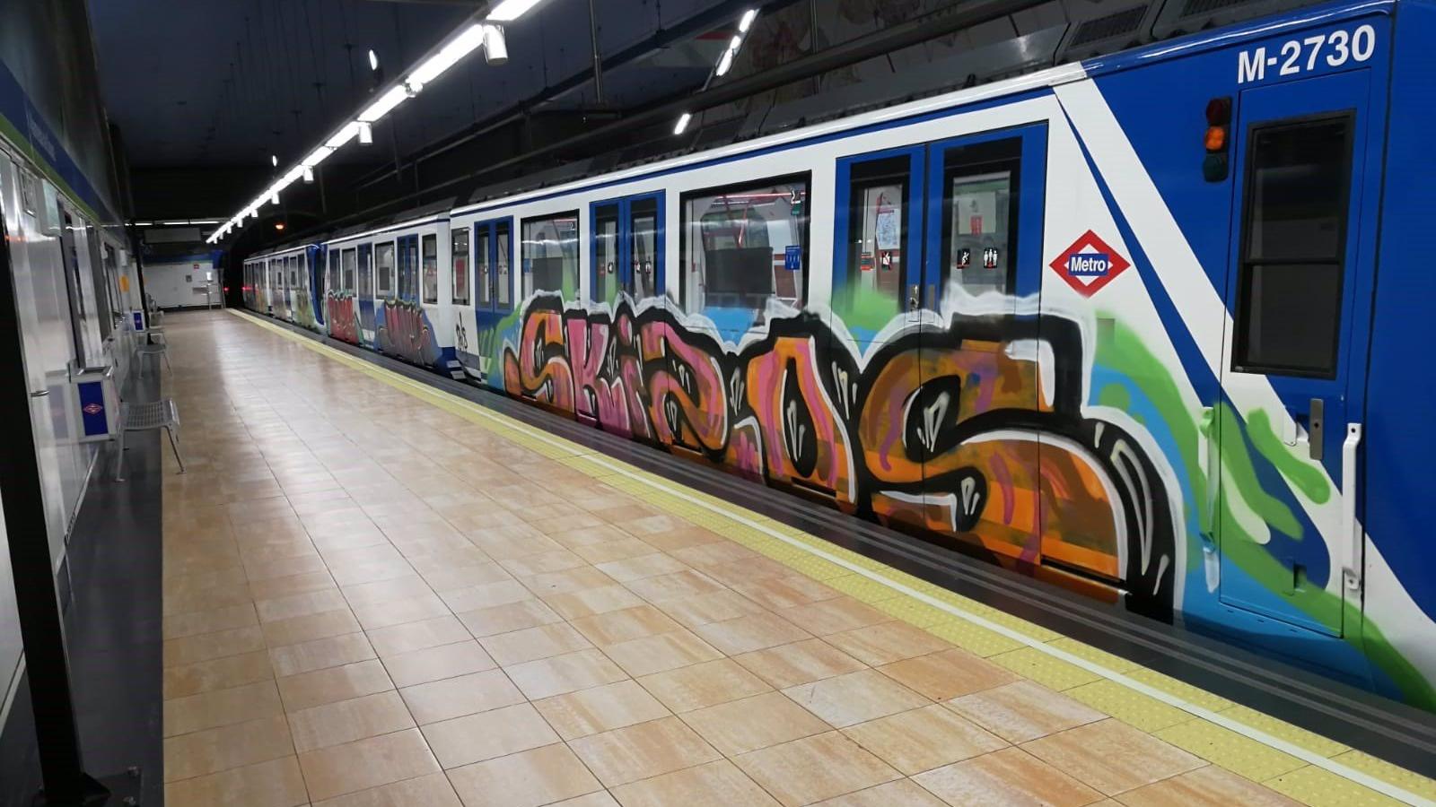 Detenidos cinco grafiteros por causar daños de 150.000 euros en el Metro de Madrid