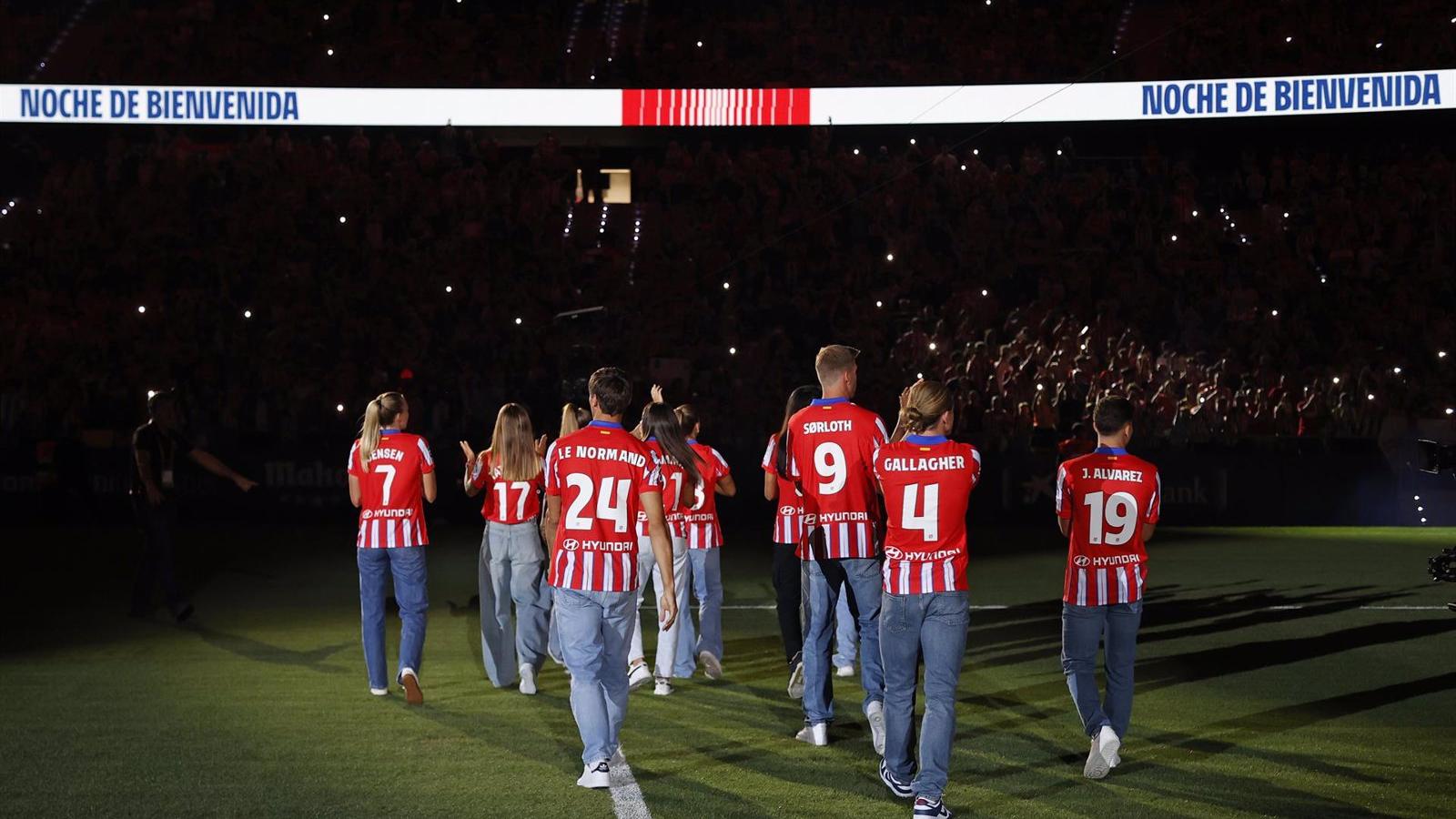 El Cívitas Metropolitano acoge la 'Noche de Bienvenida' con más de 30.000 aficionados