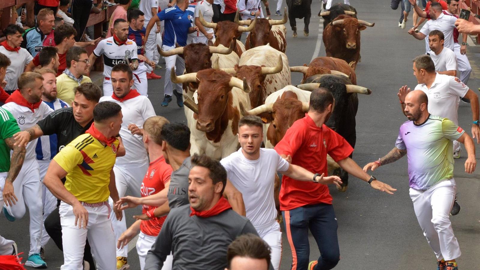 Seis heridos en el primer encierro de las Fiestas del Cristo de los Remedios de Sanse