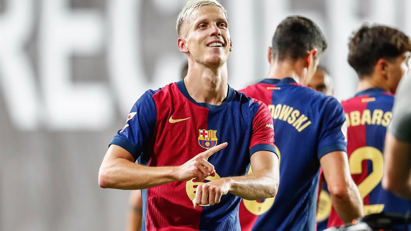 El Barça sigue líder tras una remontada en Vallecas con un gol decisivo de Dani Olmo