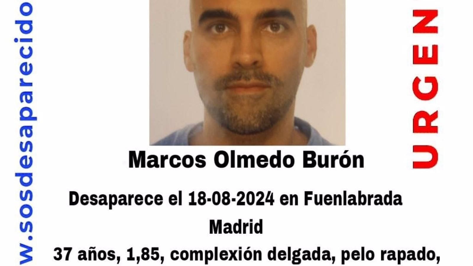 Urgente solicitud de ayuda para localizar a Marcos Olmedo Burón, psicólogo desaparecido en Fuenlabrada