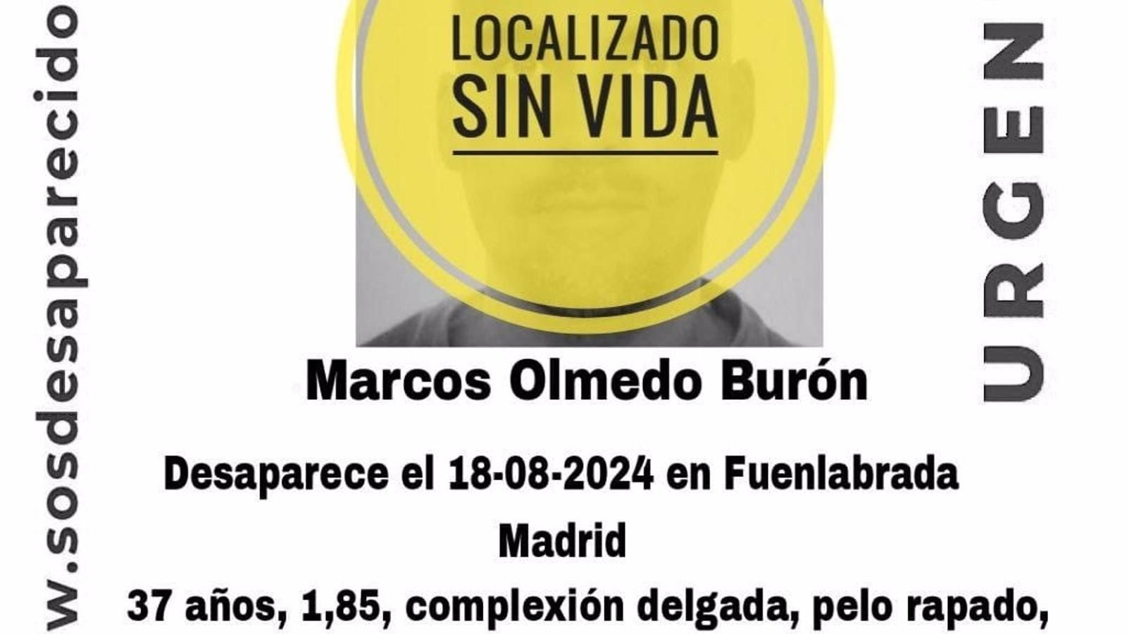 Hallan muerto al psicólogo desaparecido en Fuenlabrada: investigan un posible suicidio