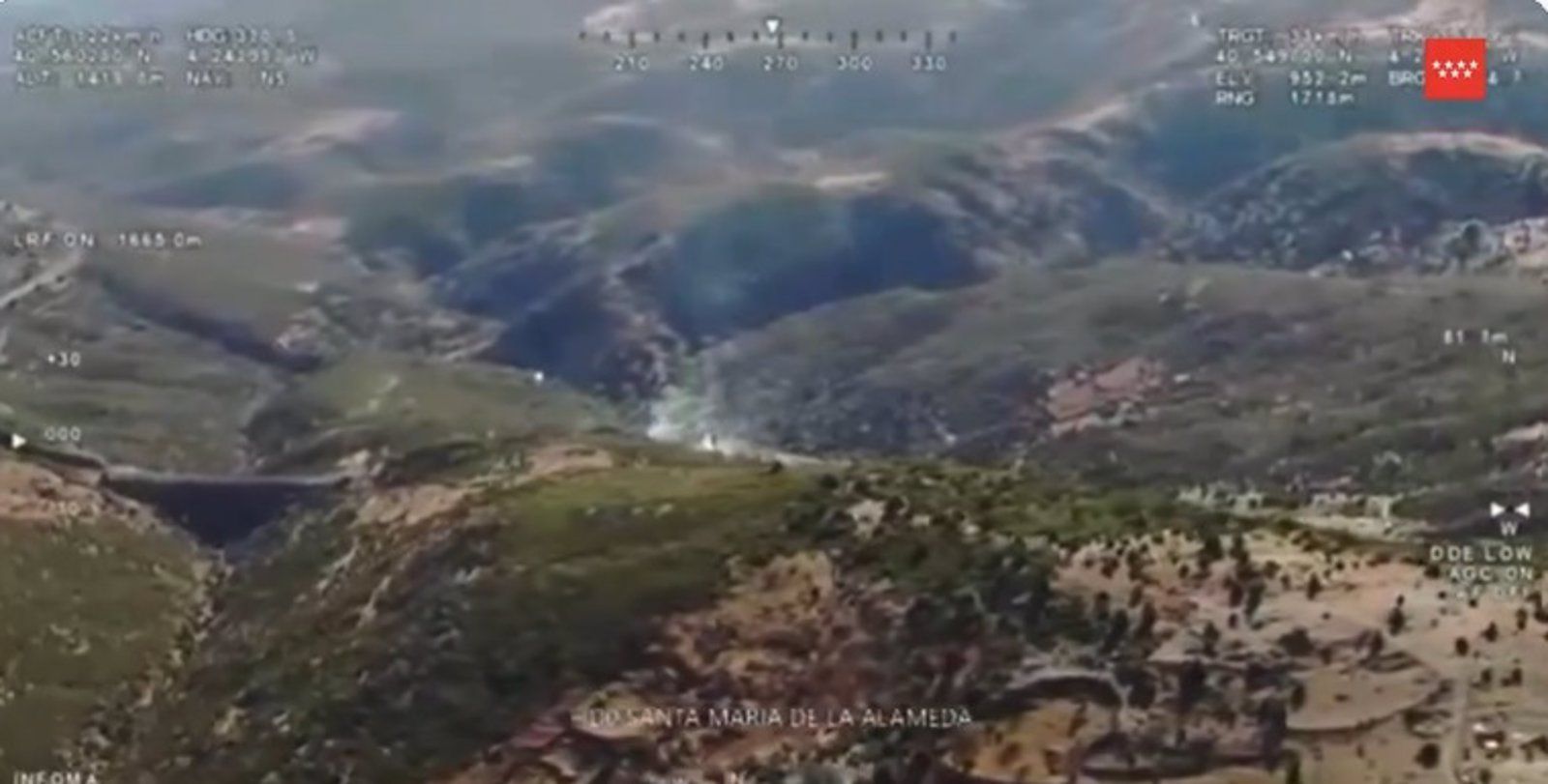 Extinguido un incendio junto a las vías del tren en Santa María de la Alameda