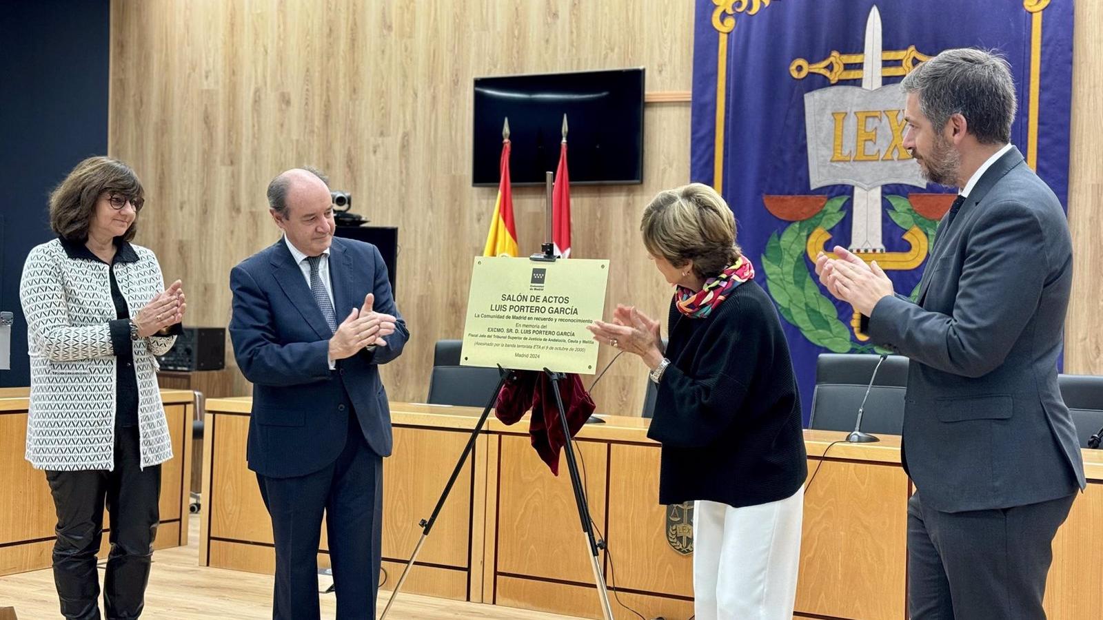 Madrid honra la memoria del fiscal Luis Portero en el aniversario de su asesinado por ETA