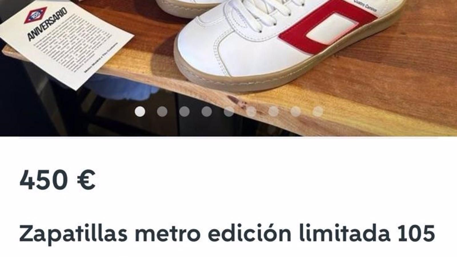 Las zapatillas de Metro de Madrid se revenden hasta por 450 euros
