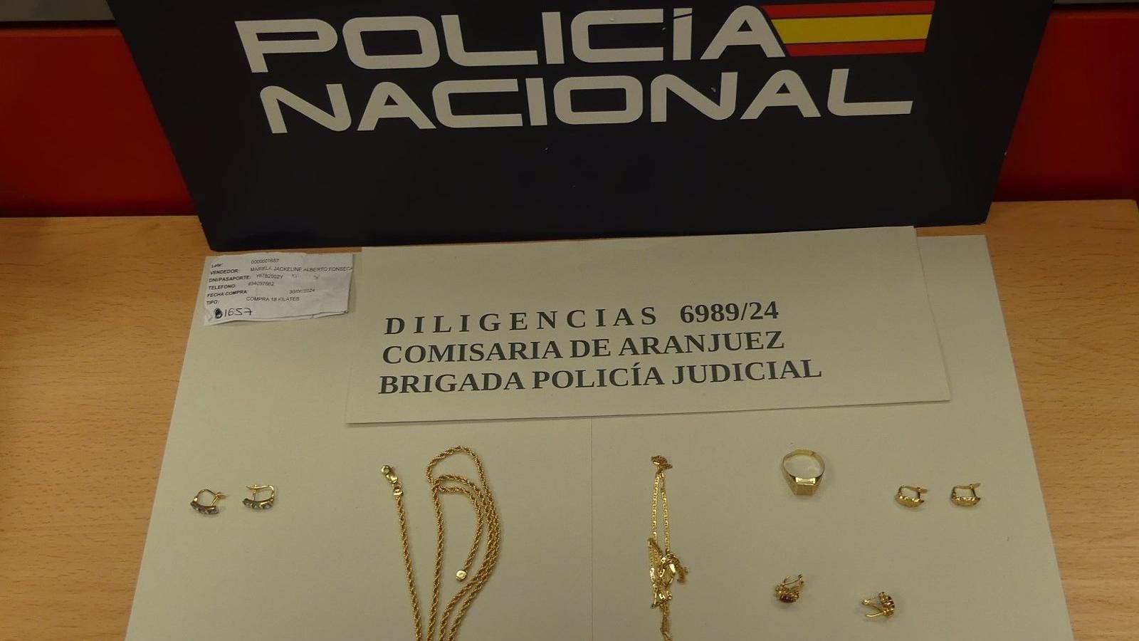 Detenida una empleada del hogar en Aranjuez por el robo de joyas