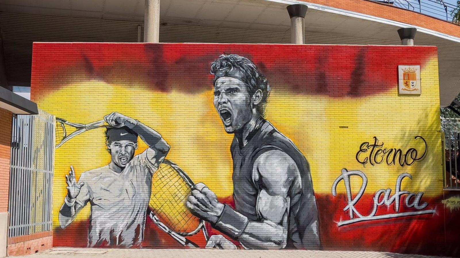 Torrejón dedica dos murales de arte urbano en honor a Rafa Nadal y Lebron James