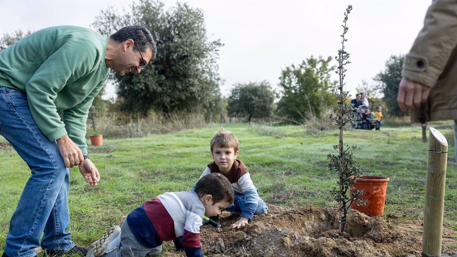 Unos 200 niños nacidos en 2022 y 2023 ya cuentan con un árbol dedicado en el Parque Adolfo Suárez