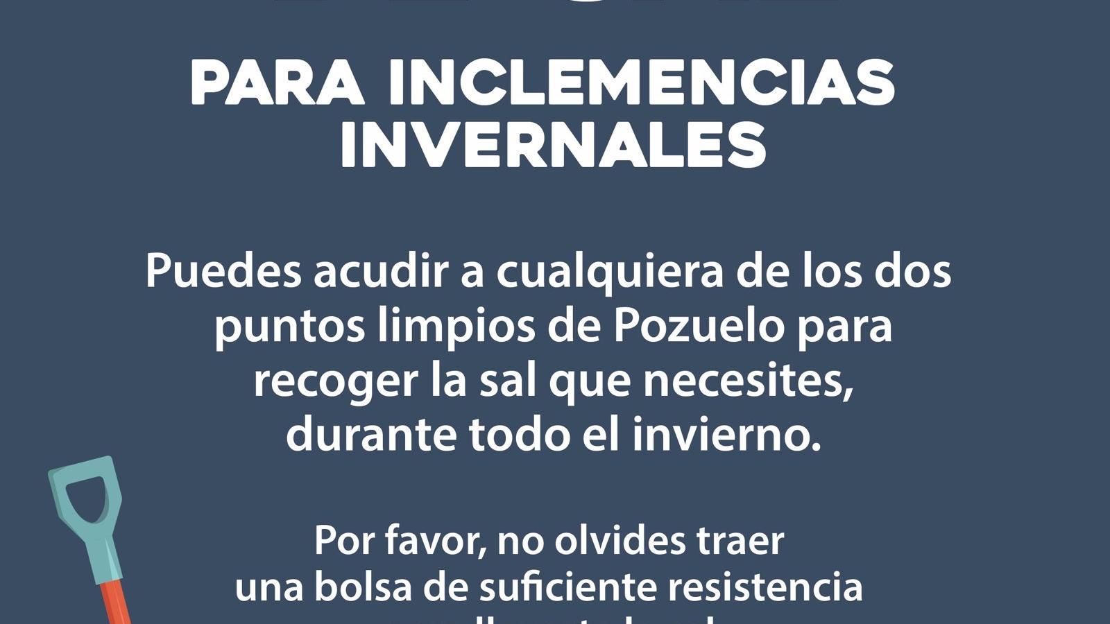 Pozuelo distribuye sal sin coste como medida preventiva ante el invierno