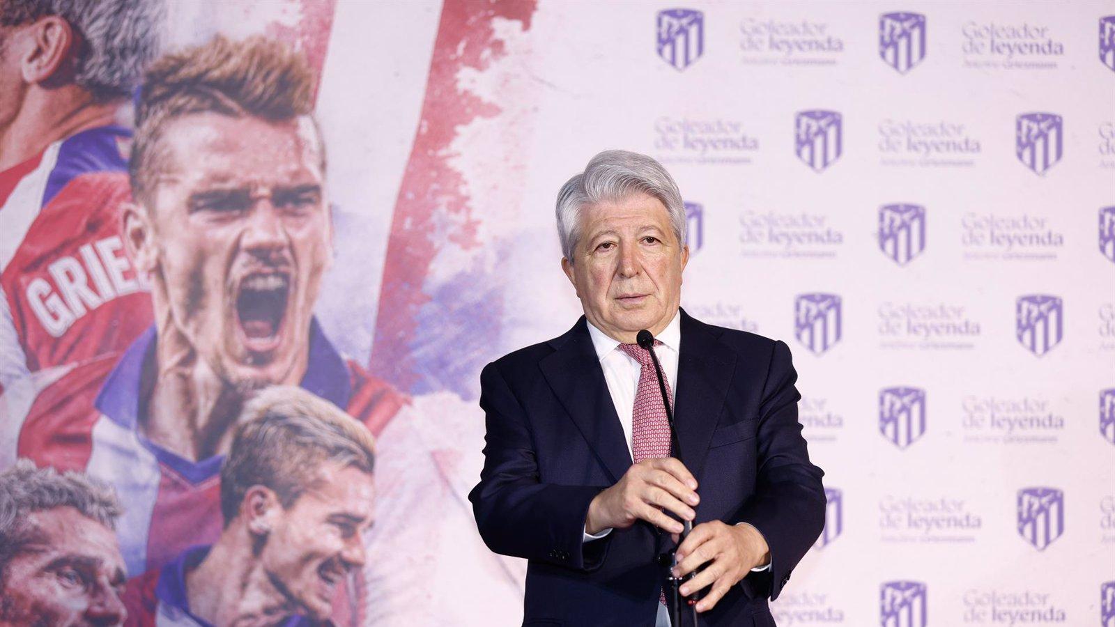 Enrique Cerezo destaca la "ilusión" del Atlético de Madrid