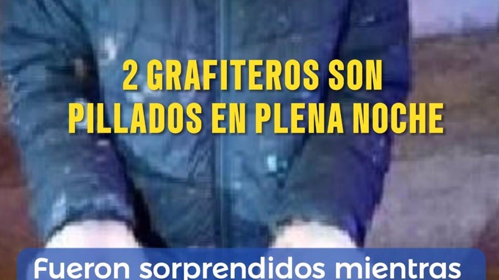 Detenidos dos grafiteros en los túneles de la M-23 durante la noche