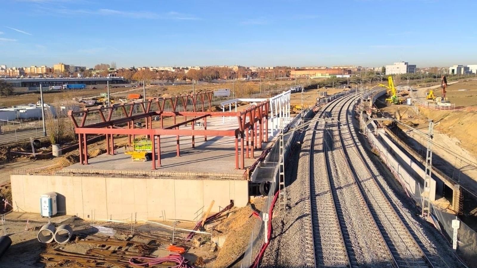 Completada la estructura de la nueva estación de Cercanías de Parla