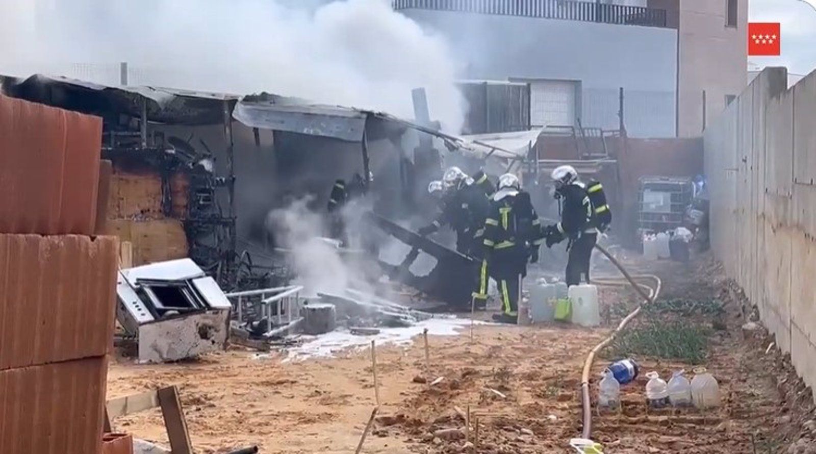 Extinguido un incendio sin heridos en un chalet en Torrejón