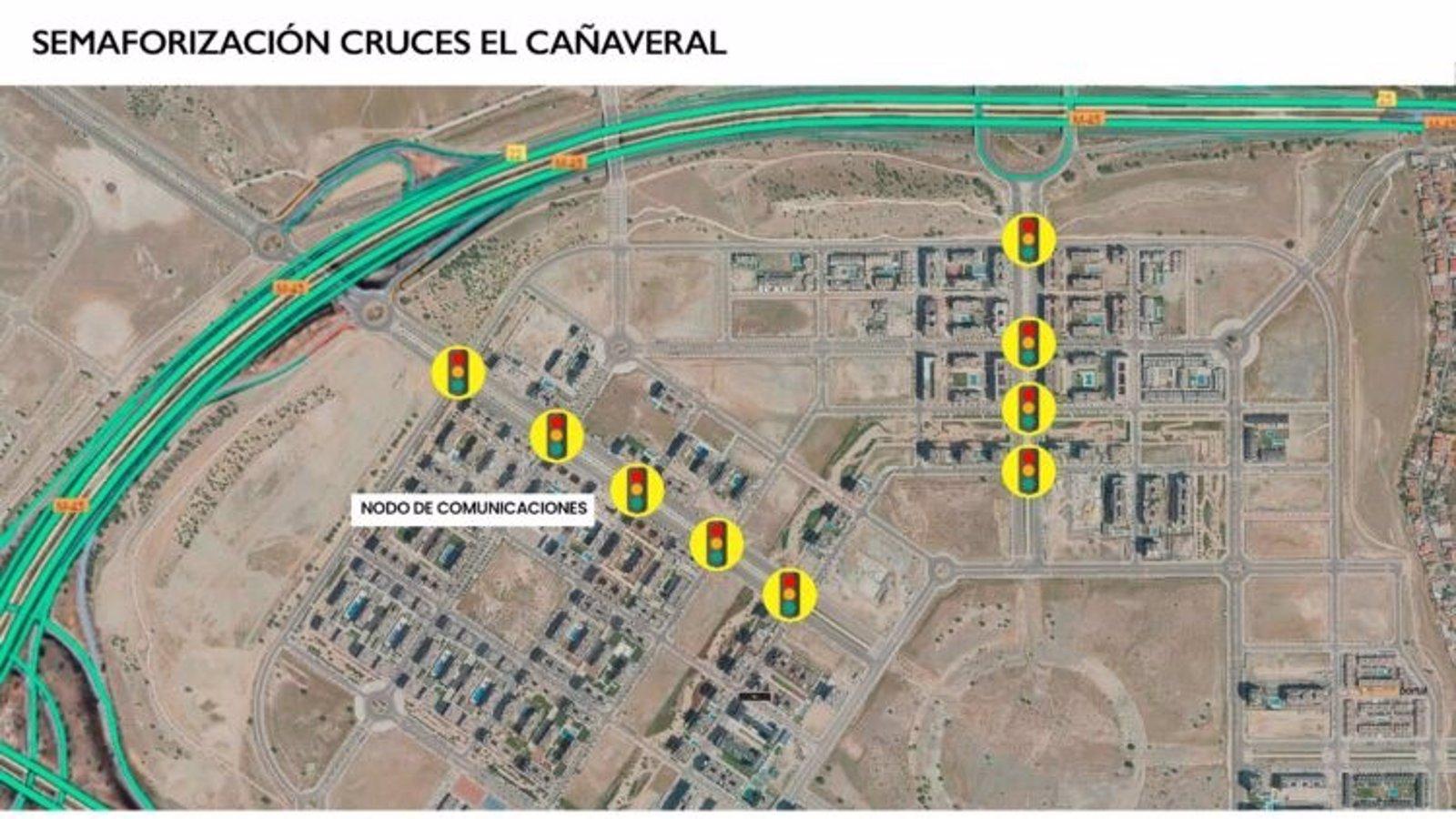 Nueve nuevos semáforos en El Cañaveral  para mejorar la seguridad vial