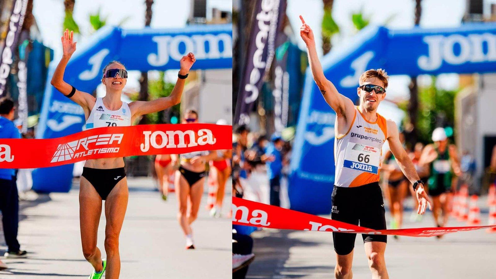 Álvaro López y Antía Chamosa se coronan en el Campeonato de España de 20 km marcha
