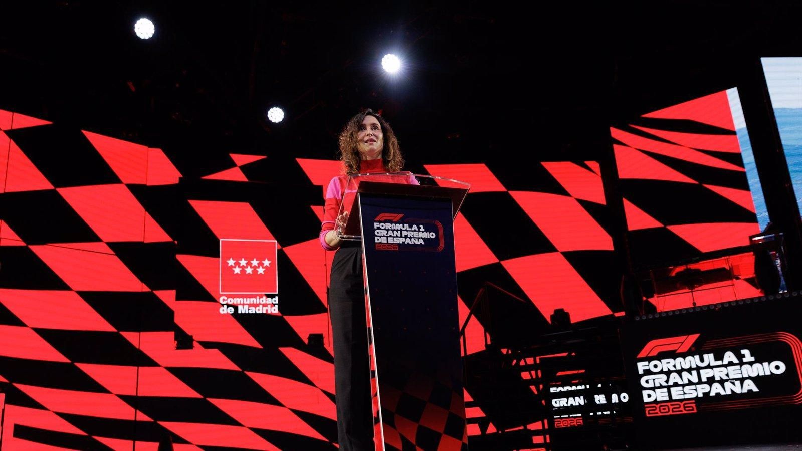 Ayuso defiende que el circuito de Madrid será "el mejor" del calendario