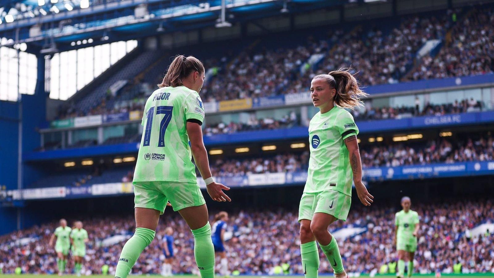 El Barça Femenino vence 4-1 al Chelsea en el partido oficial de competición