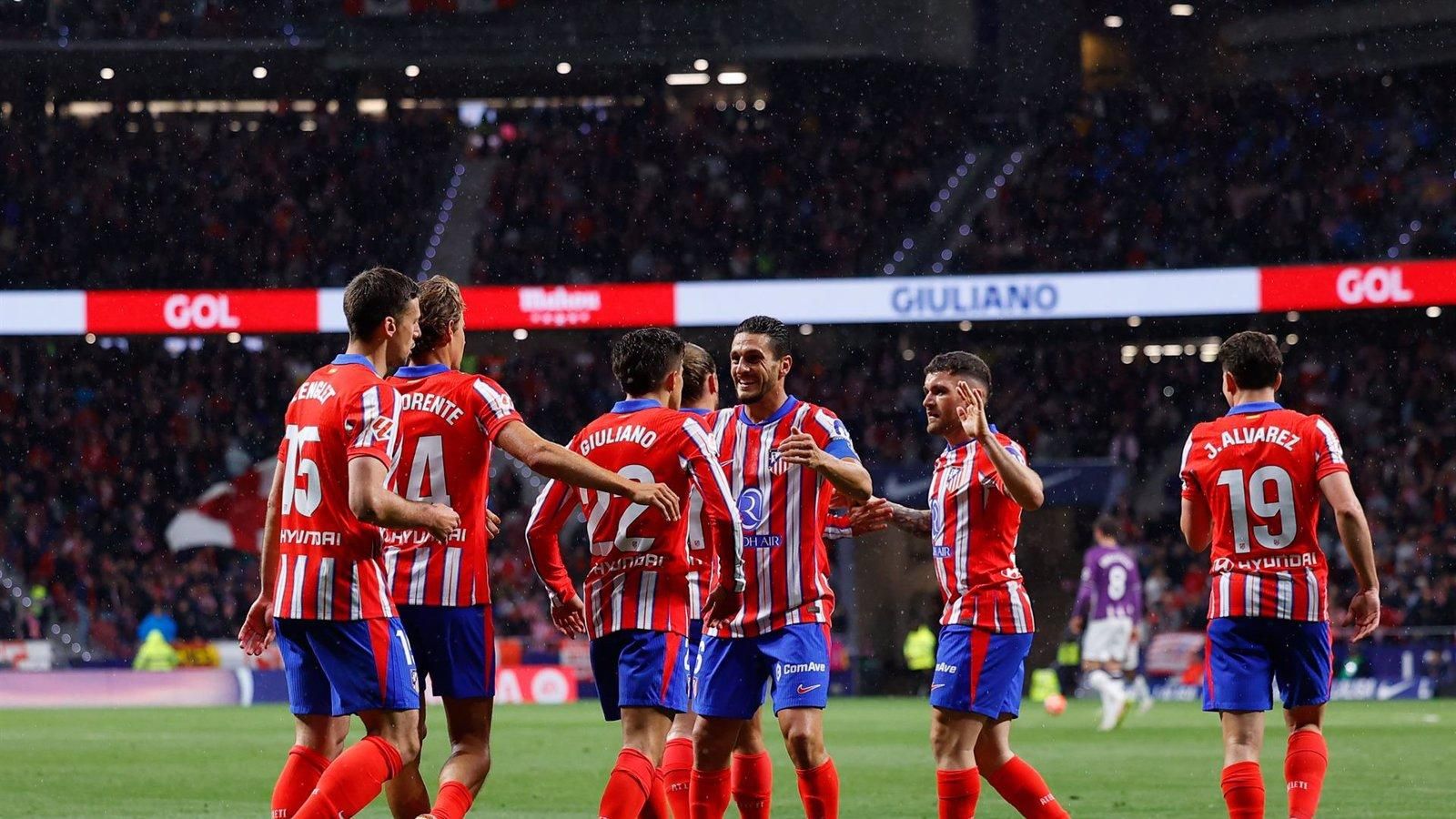 El Atlético de Madrid vence 4-2 al Real Valladolid en un emocionante encuentro