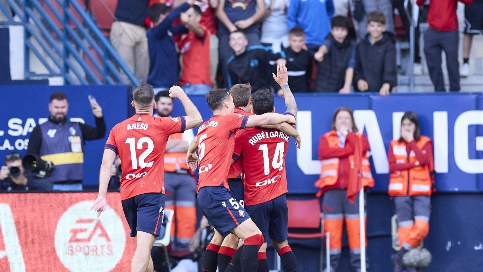Osasuna se acerca a Europa mientras el Leganés frena al Girona en La Liga