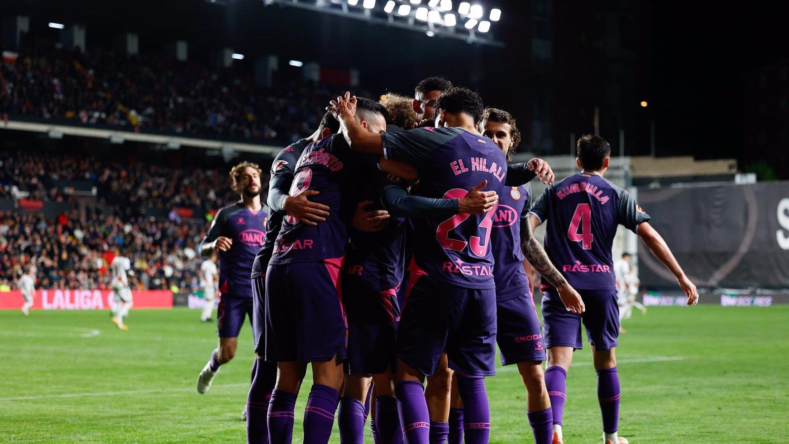 El Espanyol asegura su permanencia con contundente 0-4 ante el Rayo Vallecano