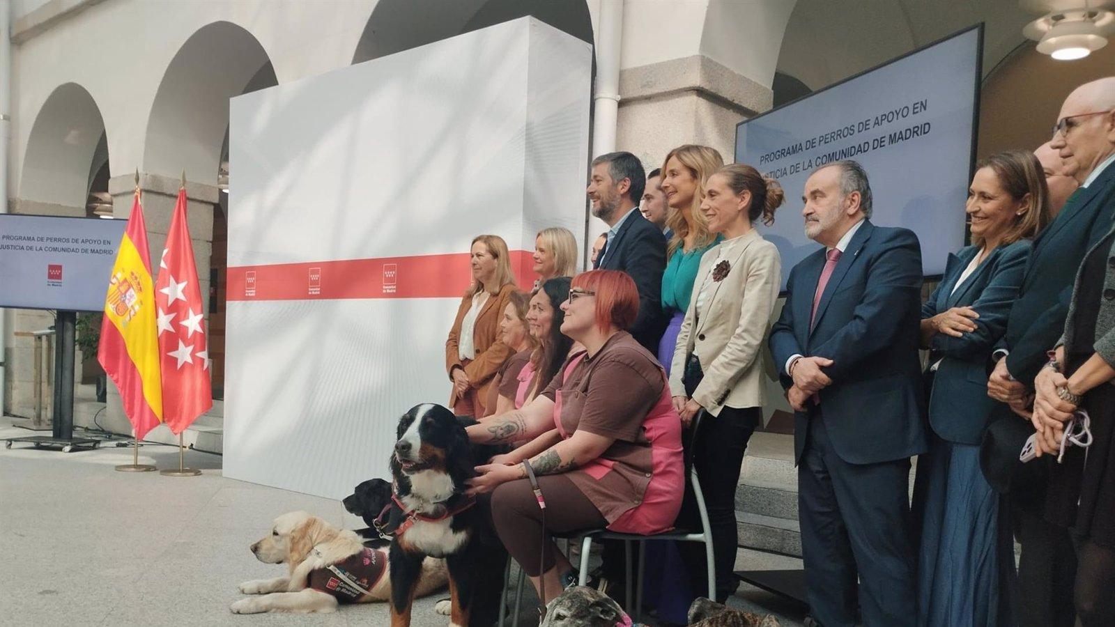 Los perros de apoyo judicial ya ayudan a cerca de 800 menores en Madrid