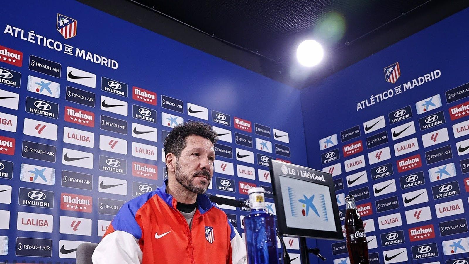 Simeone reivindica su filosofía y exige carácter en el Atlético para cerrar con fuerza la temporada