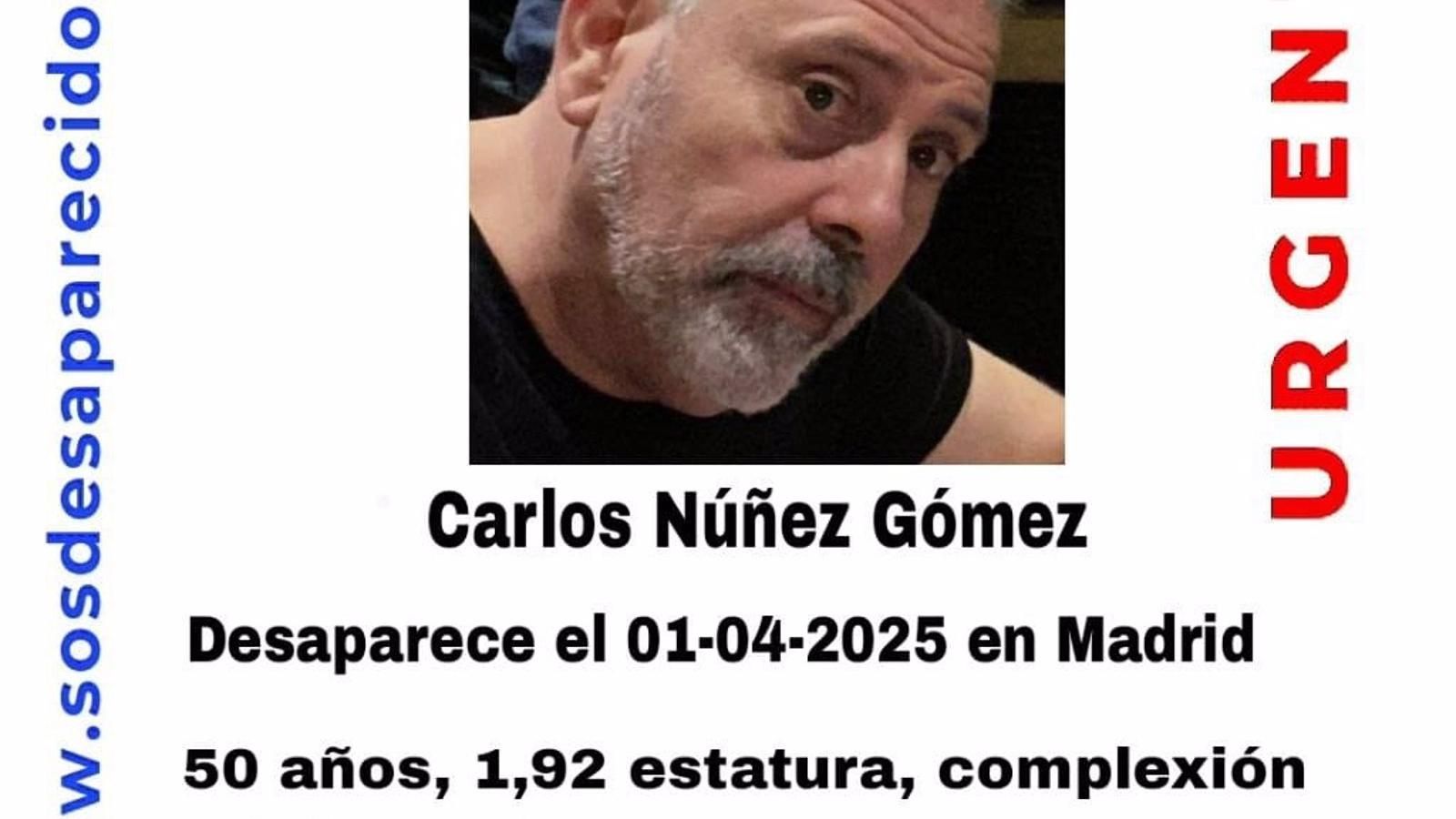 Desaparece un hombre de 50 años en Madrid desde el miércoles pasado