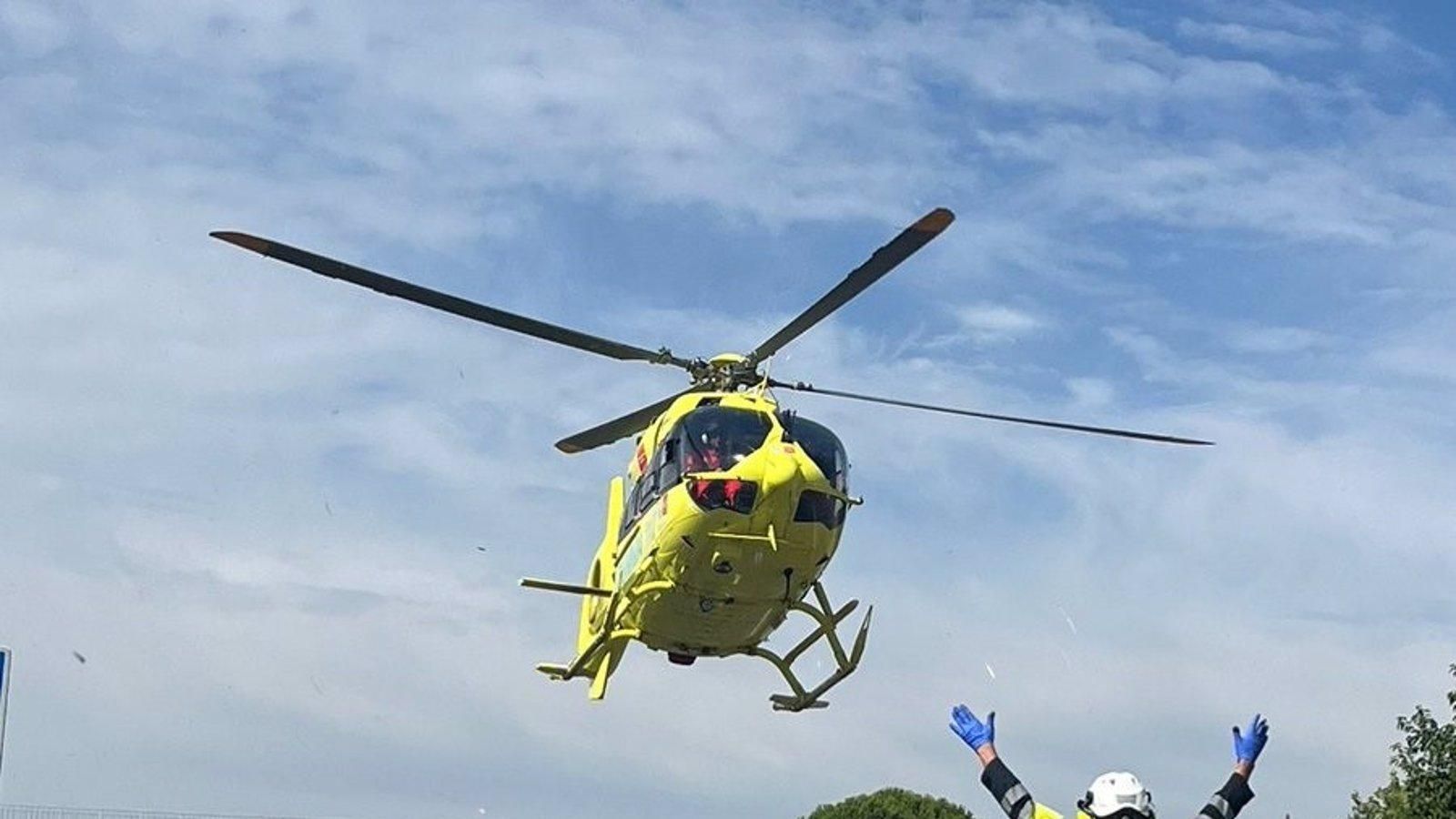 Tres heridos graves tras una colisión frontal en San María de la Alameda