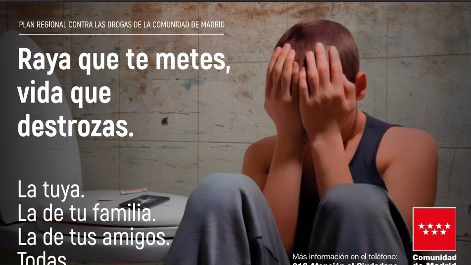 La Comunidad lanza una campaña para alertar de los efectos de la cocaína