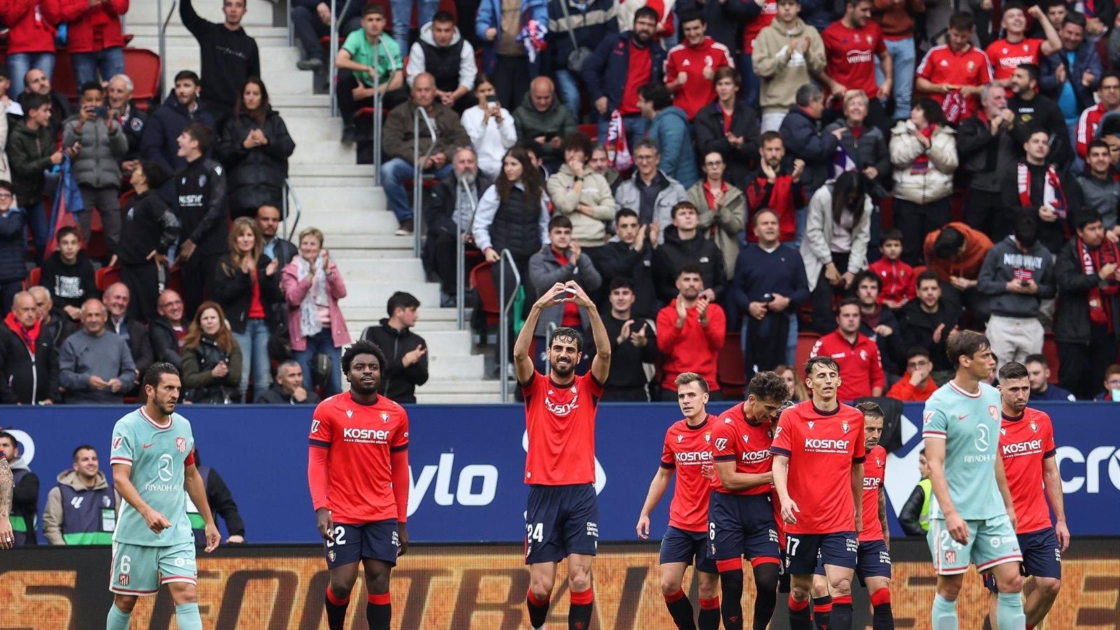 El Atlético de Madrid cae 2-0 ante Osasuna