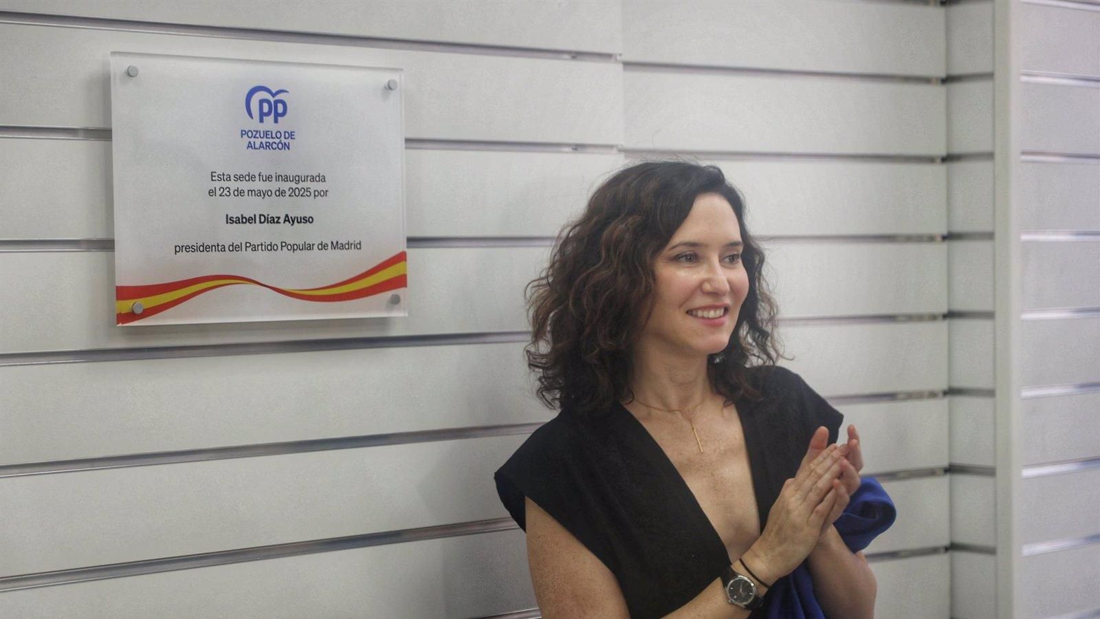 Ayuso inaugura la nueva sede del PP en Pozuelo y llama a movilizarse de cara al Congreso nacional del partido