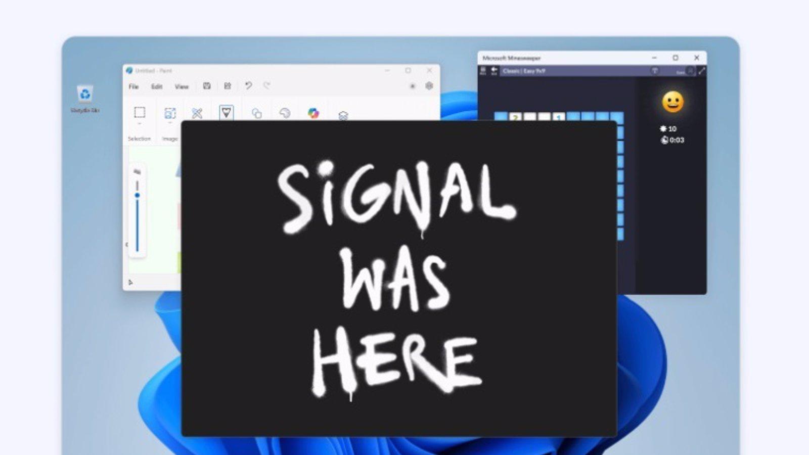 Signal bloquea las capturas de pantalla en Windows
