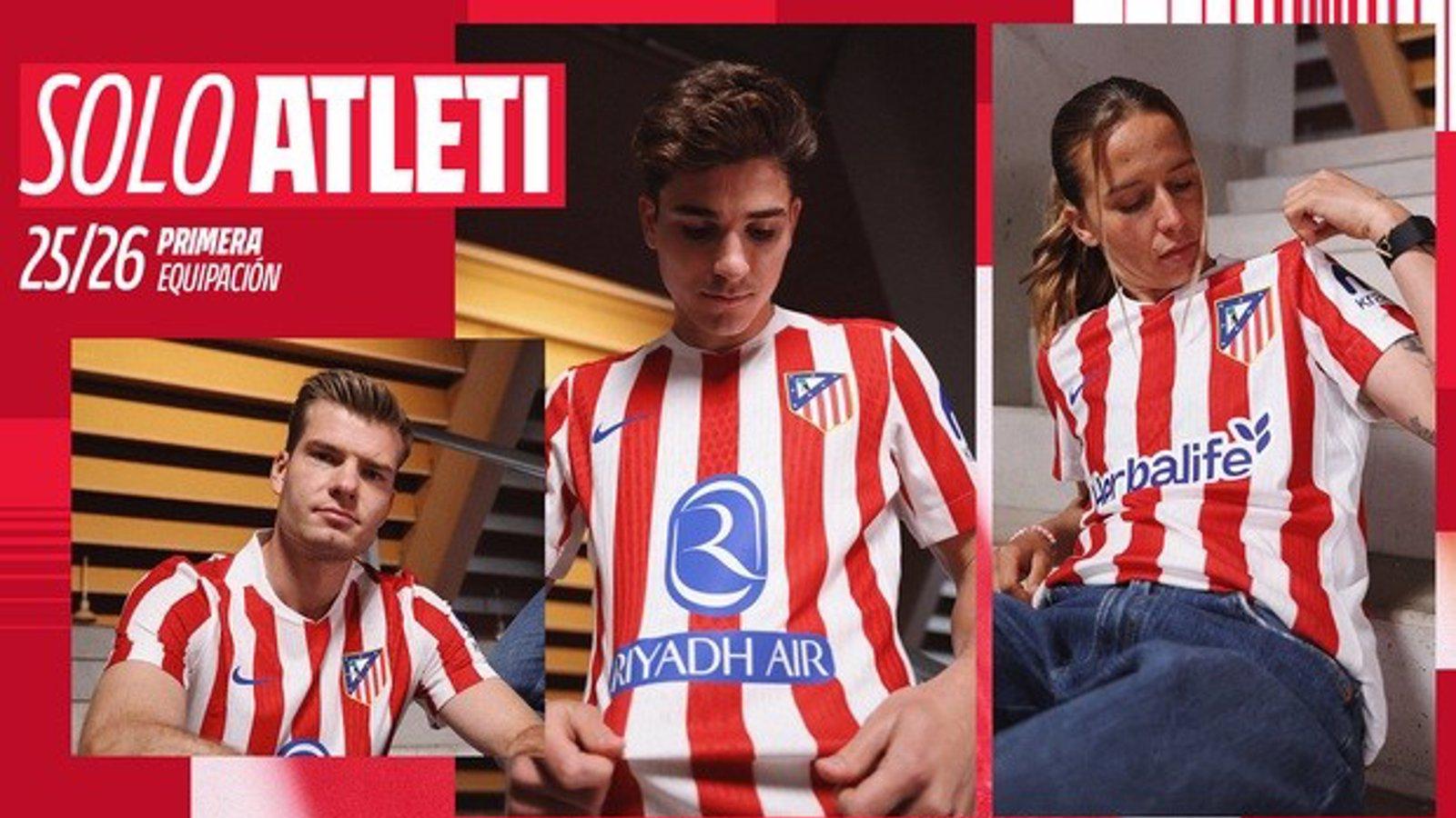 El Atlético de Madrid presenta su nueva equipación 2025-26 con un diseño clásico