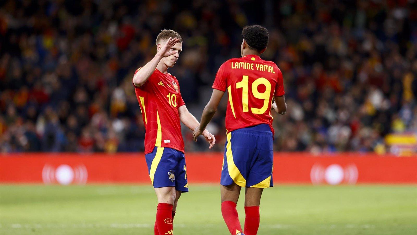 Dani Olmo elogia la madurez de Yamal en la selección española