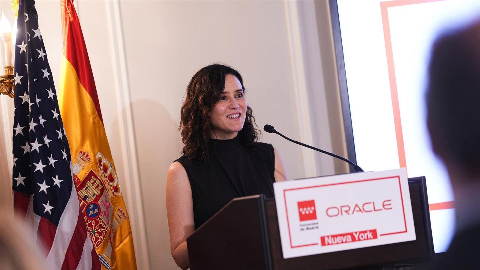 Ayuso anuncia un proyecto de Salud Digital con Oracle para reducir las esperas médicas