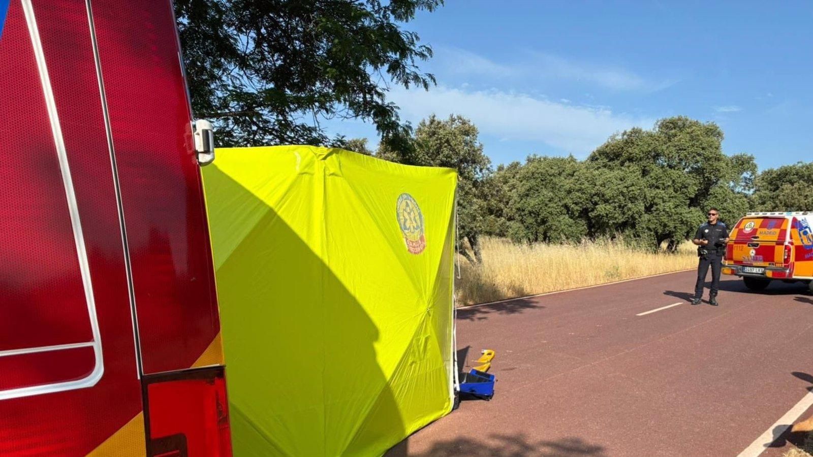 Un ciclista de 75 años sufre una grave caída en la Casa de Campo tras cruzarse un perro