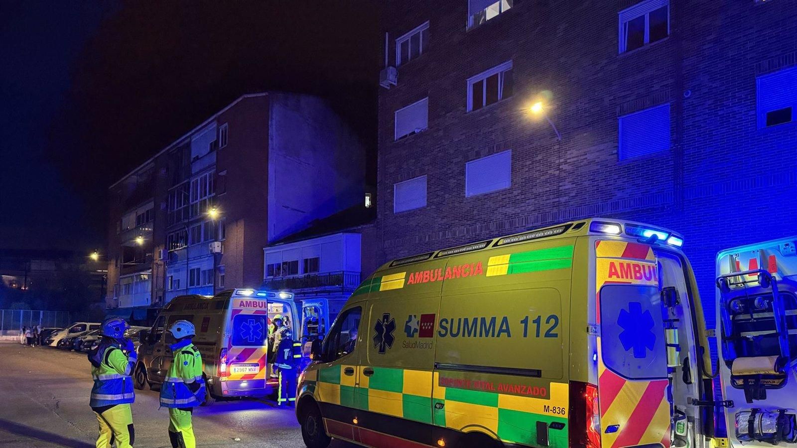 Un incendio en un edificio de Torrejón de Ardoz deja seis heridos