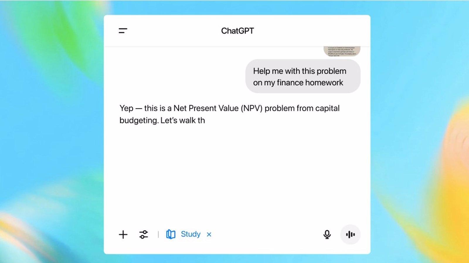 OpenAI lanza el modo estudio de ChatGPT