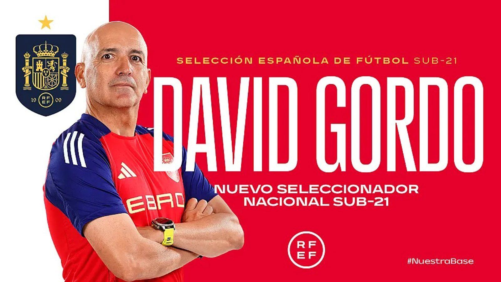 El madrileño David Gordo dirigirá a la Selección Española sub-21 desde septiembre