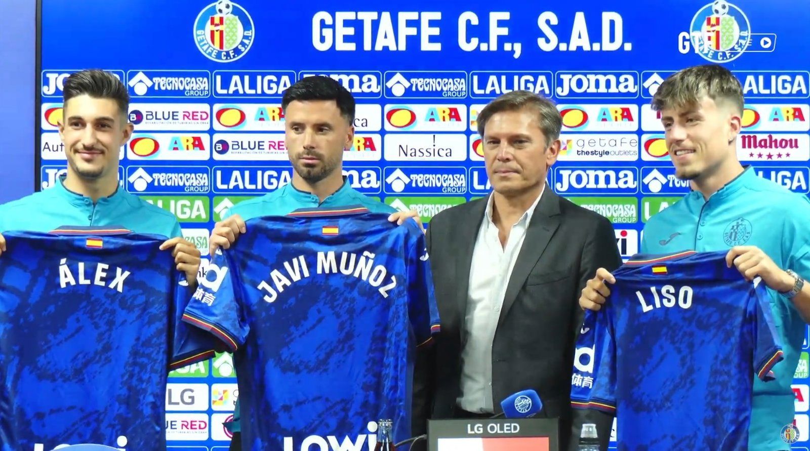 El Getafe CF presenta a Sancris, Liso y Javi Muñoz como nuevas incorporaciones