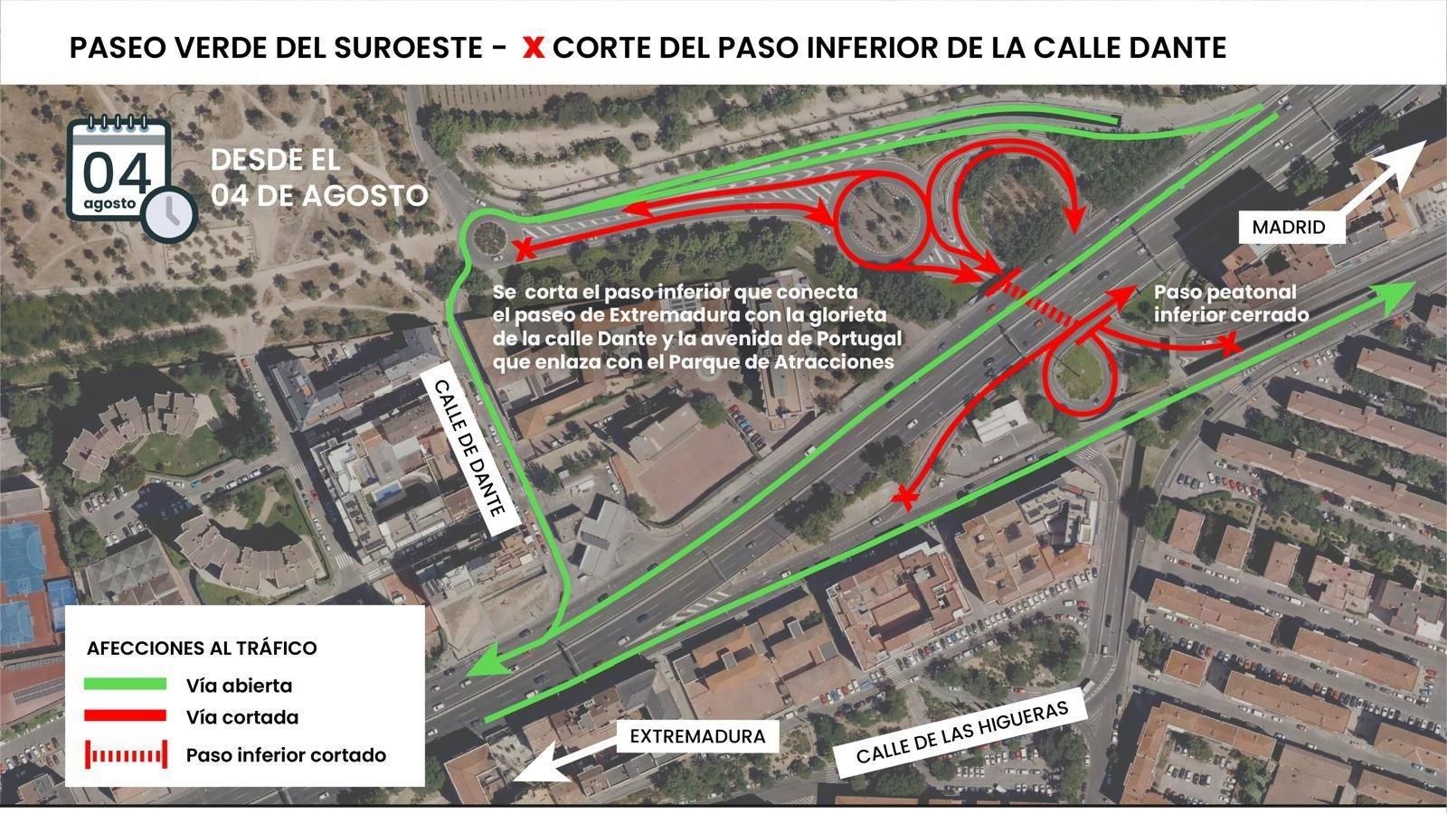 El soterramiento de la A-5 entra en fase de excavación con cortes en los pasos inferiores desde agosto