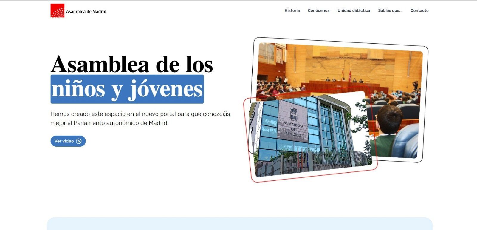 La Asamblea de Madrid renueva su web infantil para acercar el Parlamento a los escolares