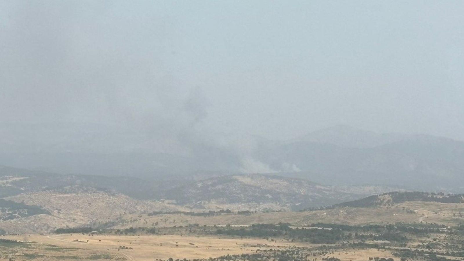 La Comunidad de Madrid despliega recursos para combatir el incendio en San Bartolomé de Pinar