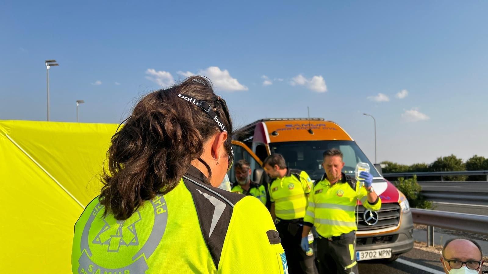 Fallece el motorista de 42 años tras la colisión en la M-40 de Madrid