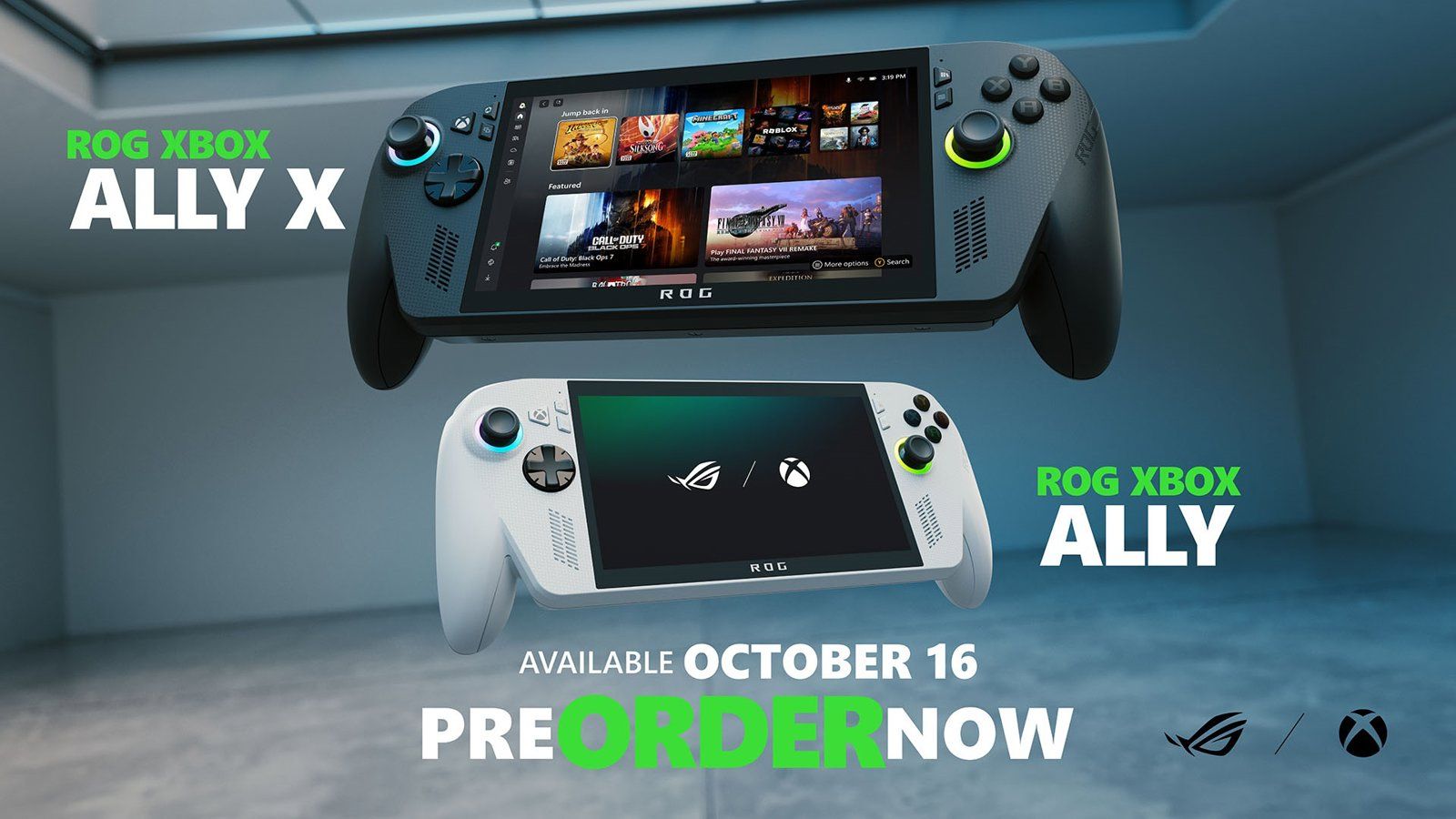 ROG Xbox Ally y Ally X llegarán el 16 de octubre desde 599 euros