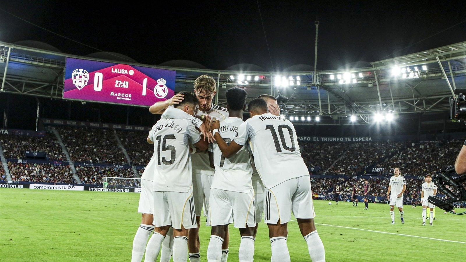 El Real Madrid supera al Levante UD con un contundente 1-4