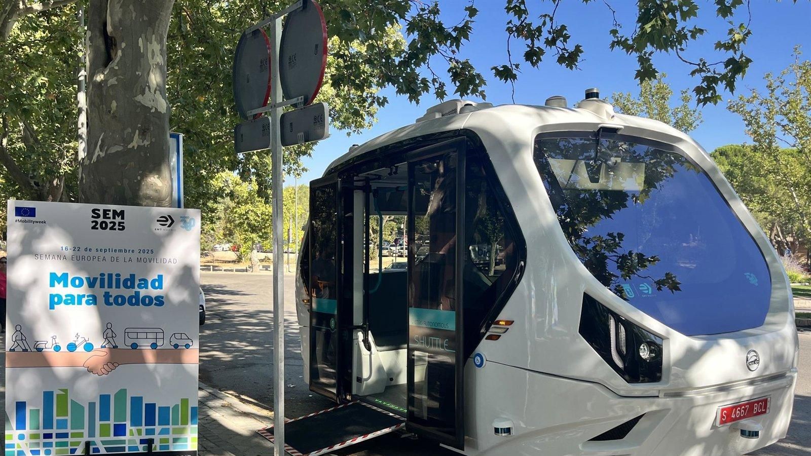 La Casa de Campo acoge el primer bus autónomo de la ciudad de Madrid