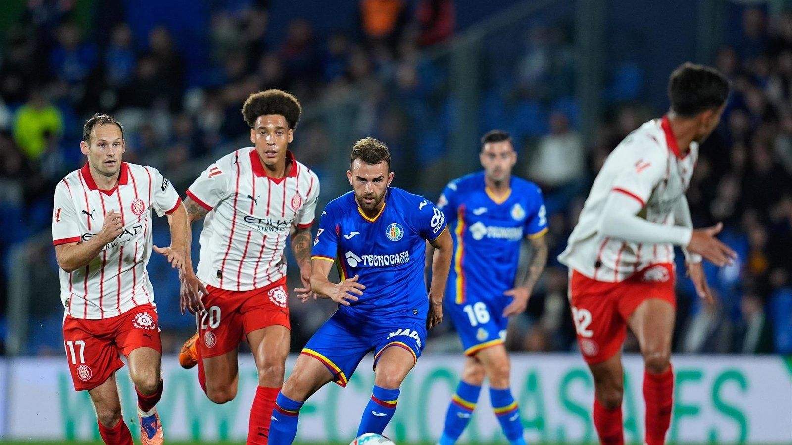 El Getafe vence al Girona en un disputado encuentro